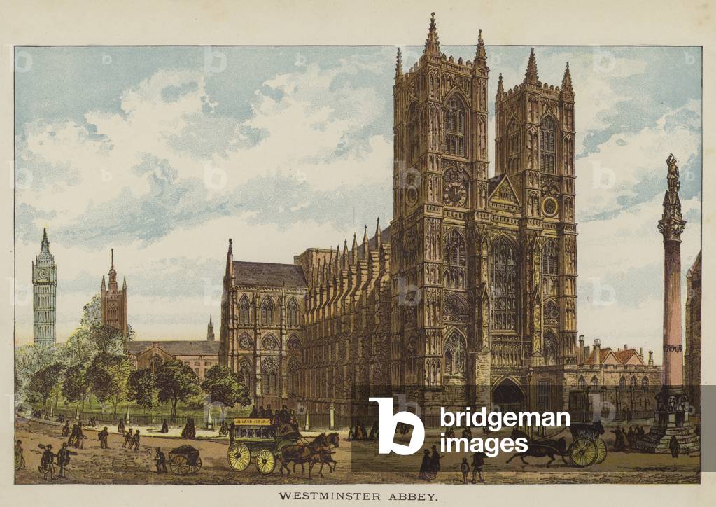 Westminster Abbey (coloured engraving)