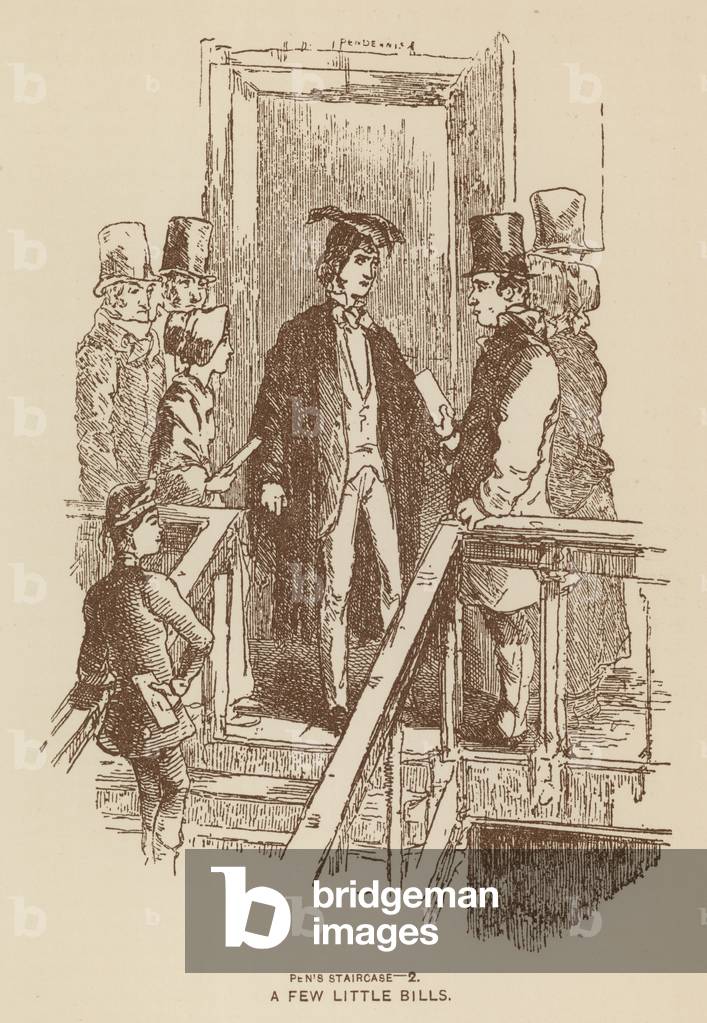 Illustration for The History of Pendennis by Thackeray (litho)