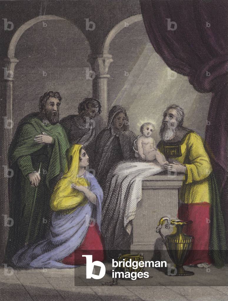 Illustration for Scripture History for the Improvement of Youth, c.1850 (coloured engraving)