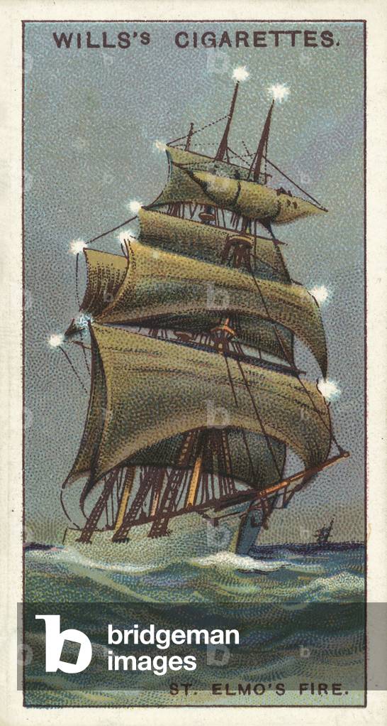 St Elmo's Fire, formerly much dreaded by sailors (chromolitho)