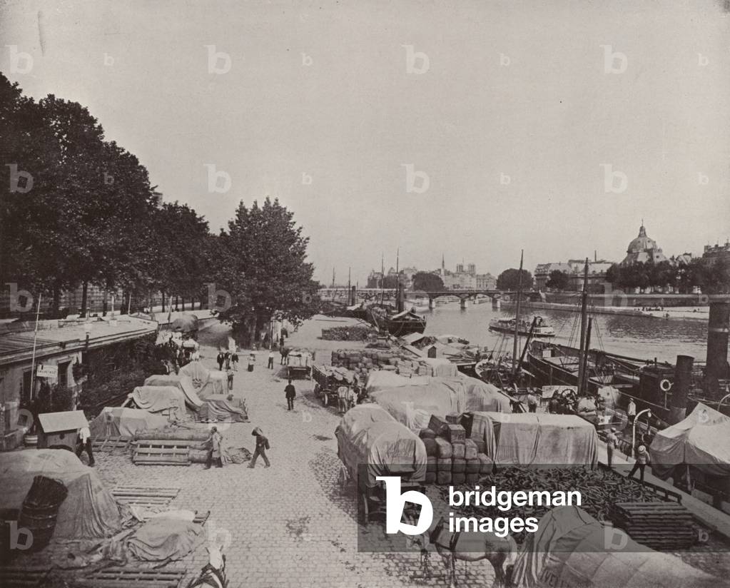 Paris: Levee Scene in Paris (b/w photo)