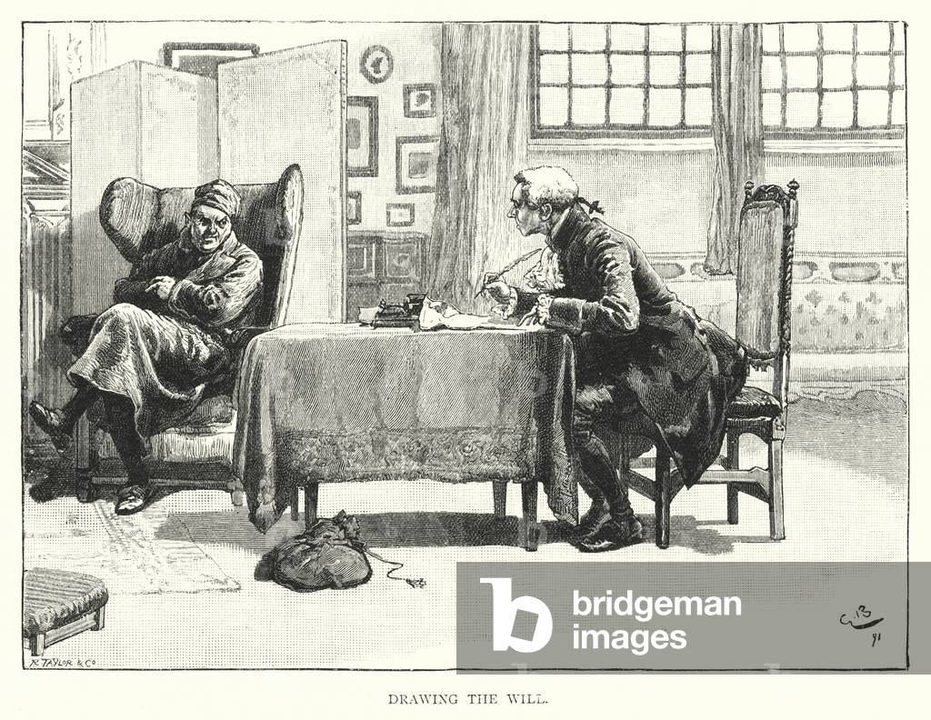 Drawing the Will (engraving)