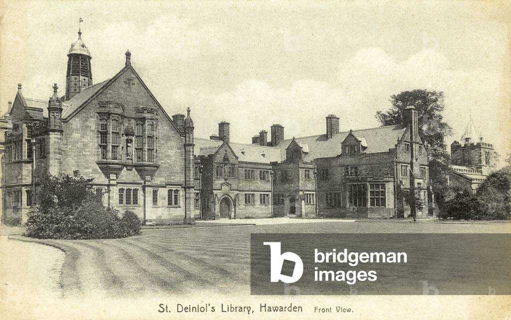 St Deiniol's Library, Hawarden, Flintshire (b/w photo)