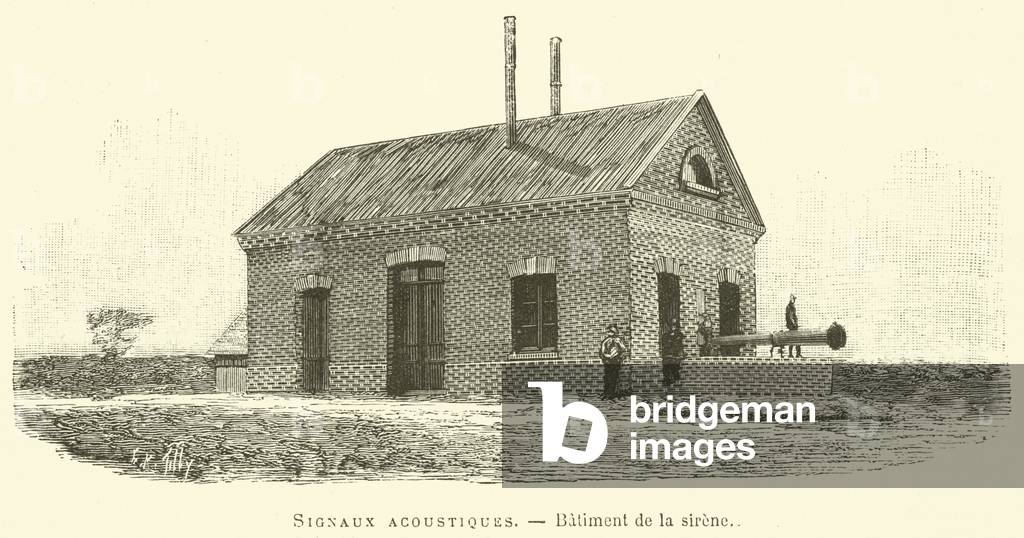Signaux acoustiques, Batiment de la sirene (engraving)