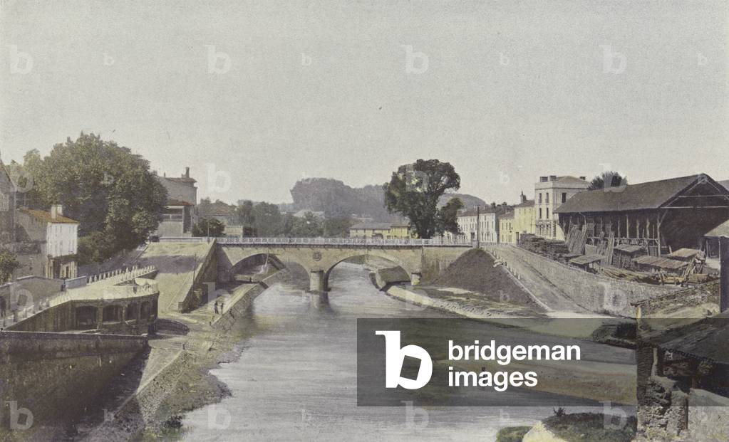 Mont-de-Marsan, Confluent du Midou et de la Douze (colour photo)