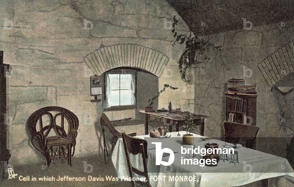 Jefferson Davis's cell, Fort Monroe (colour photo)