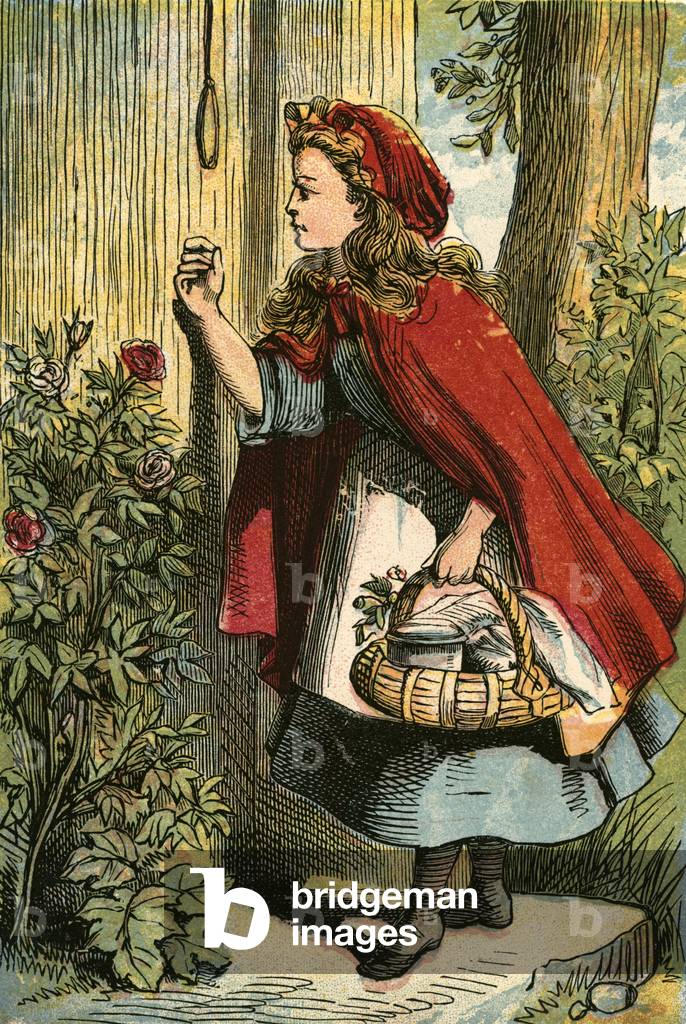 Red Riding Hood at her grandmother's door