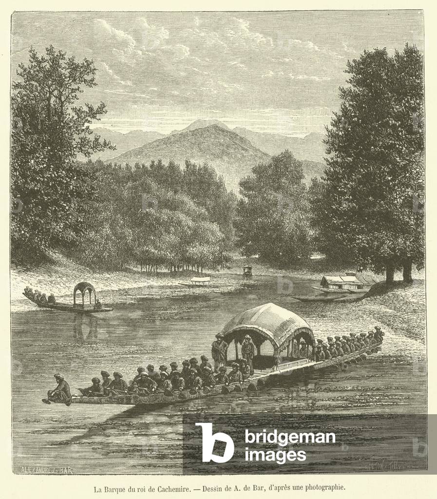 La Barque du roi de Cachemire (engraving)