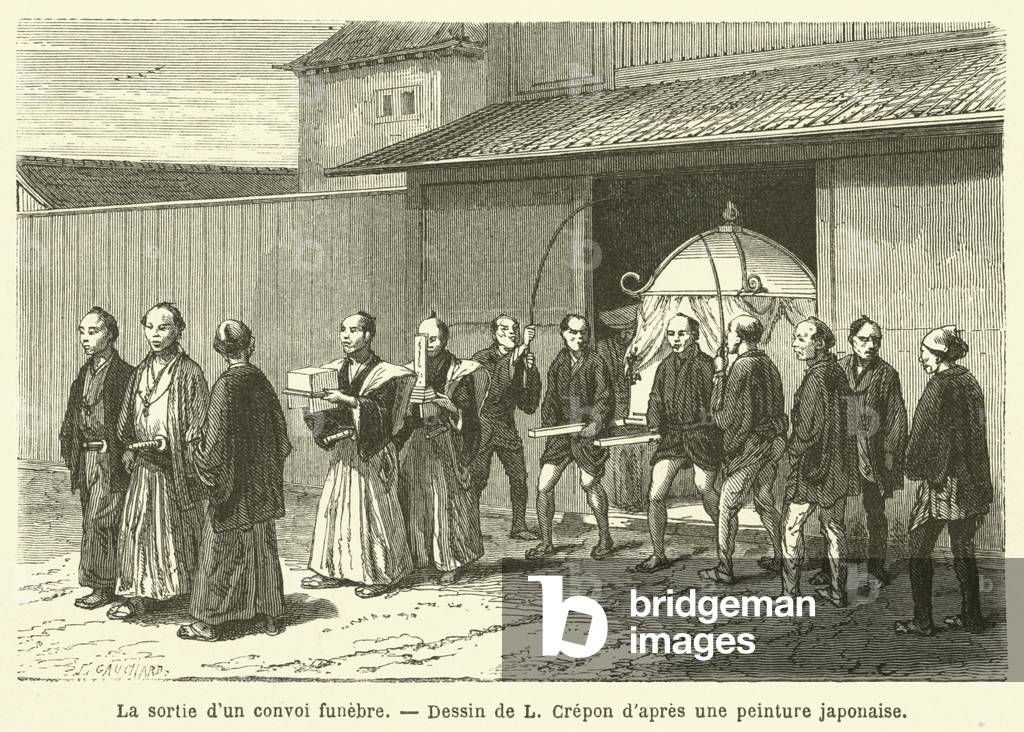 La sortie d'un convoi funebre (engraving)