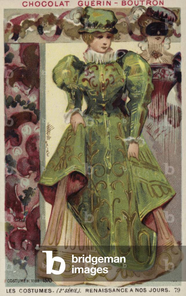 Town dress, 1570 (chromolitho)