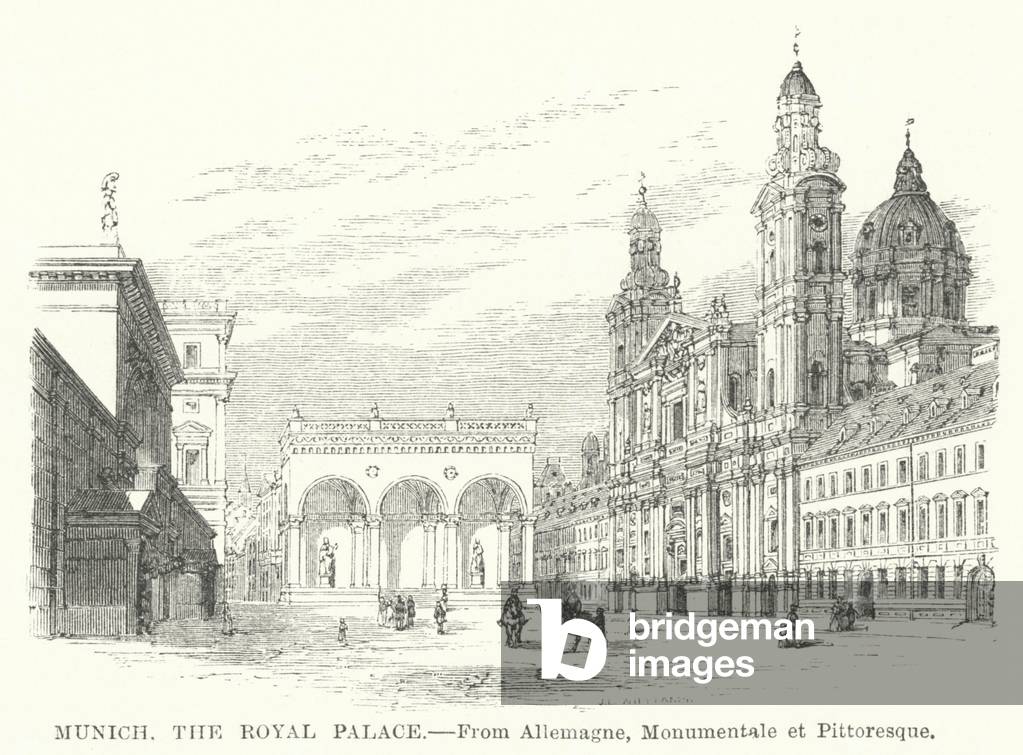 Munich, the Royal Palace (engraving)