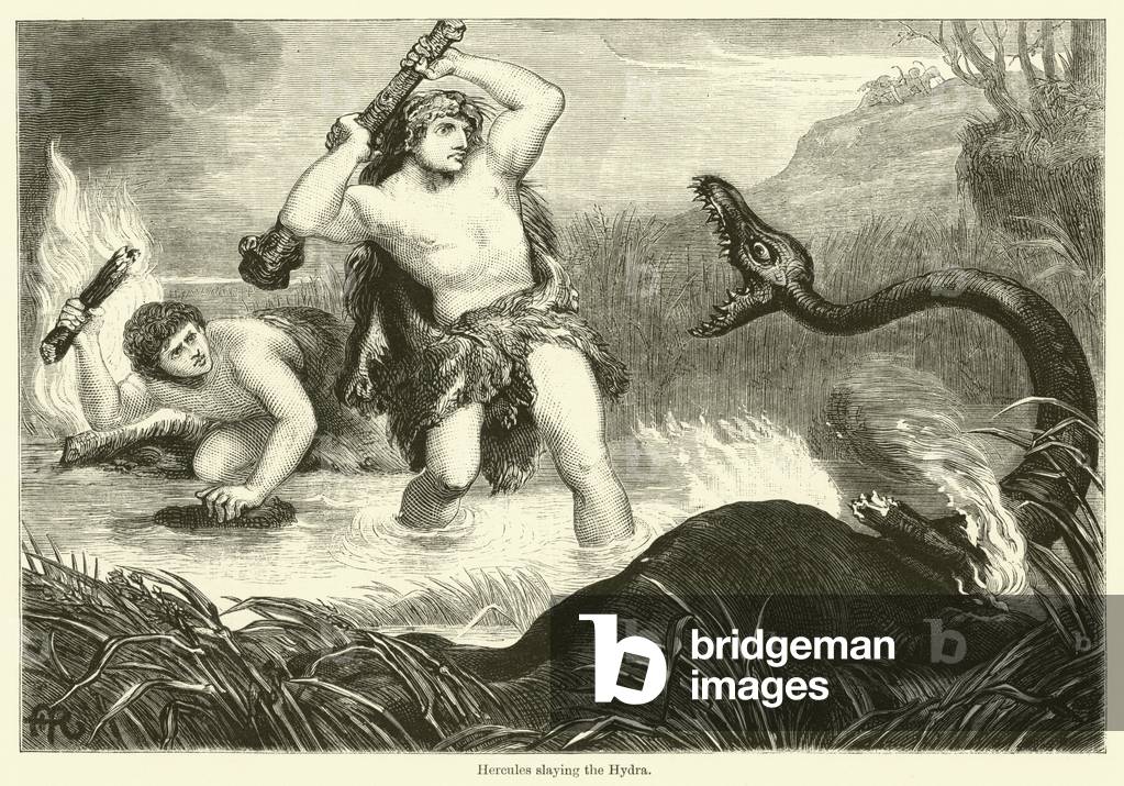 Hercules slaying the Hydra (engraving)