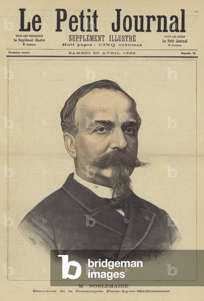 Gustave Noblemaire, French engineer (colour litho)