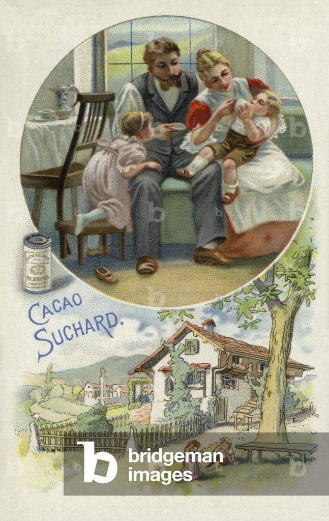 Feeding a young child Suchard cocoa (chromolitho)