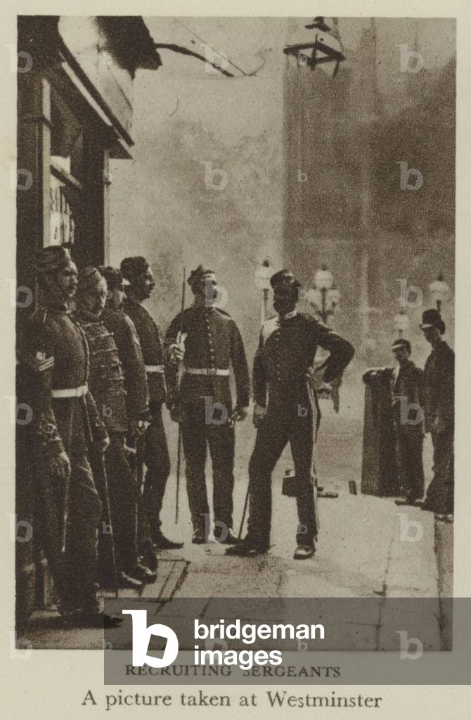 Recruiting Sergeants (b/w photo)