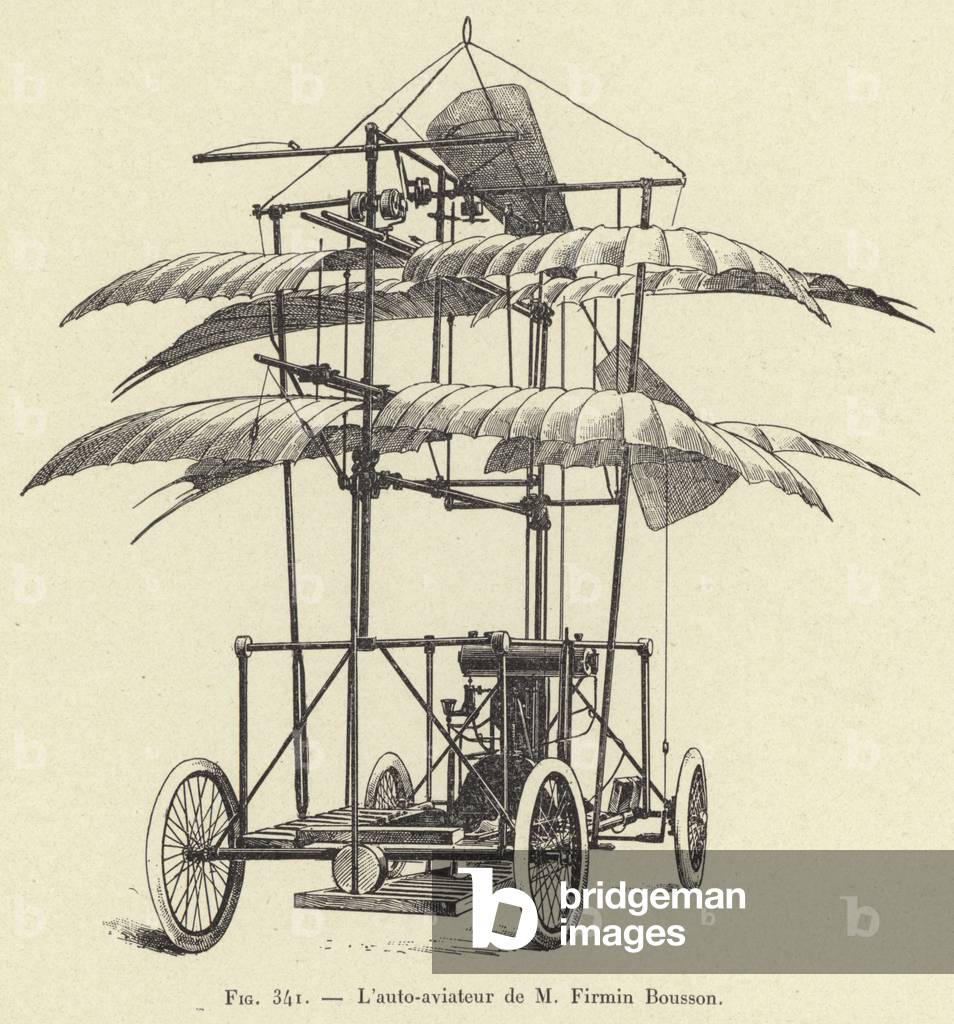L'auto-aviateur de M Firmin Bousson (engraving)