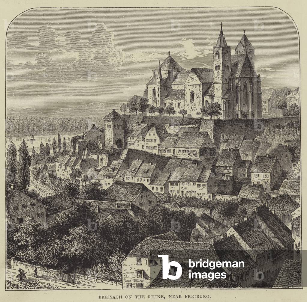 Breisach on the Rhine, near Freiburg (engraving)