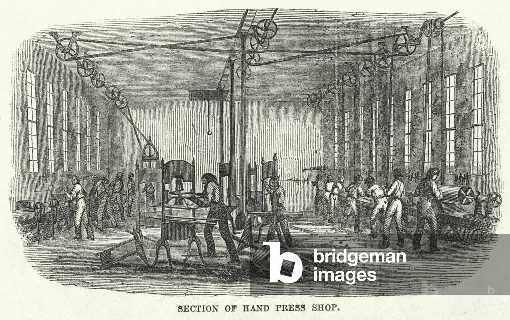 Section of Hand Press Shop (engraving)