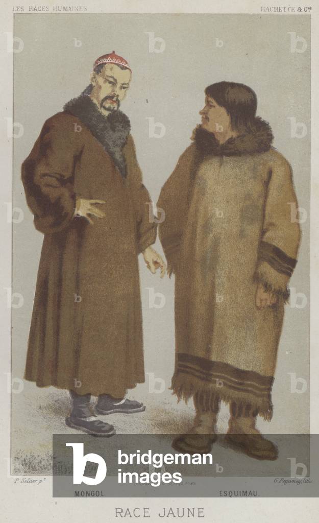 Race Jaune, Mongol, Esquimau (chromolitho)