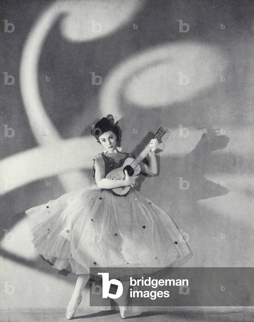 Russian Ballet: Irina Baronova in Cotillon (b/w photo)