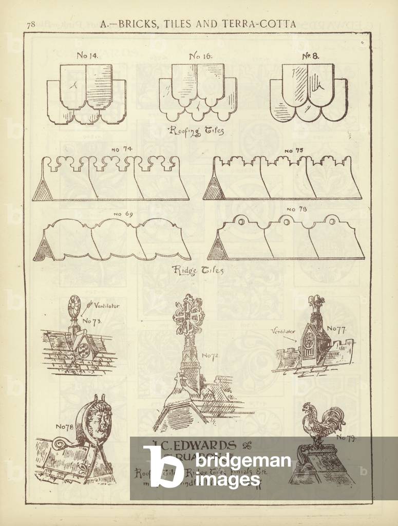 Page from The Architect's, Surveyor's and Engineer's Compendium 1892 (engraving)