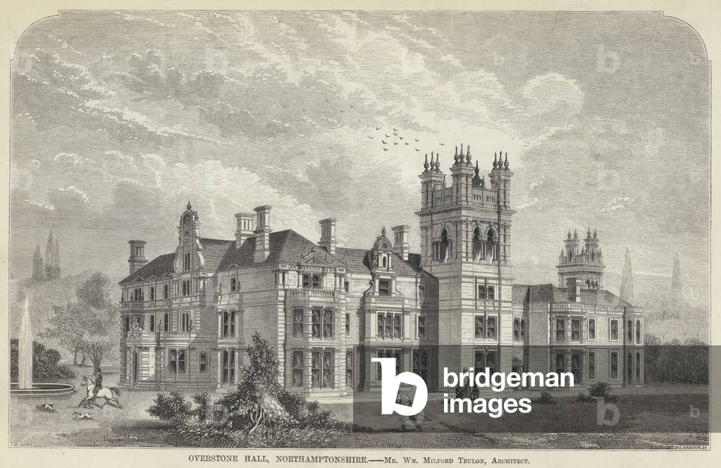 Overstone Hall, Northamptonshire (engraving)