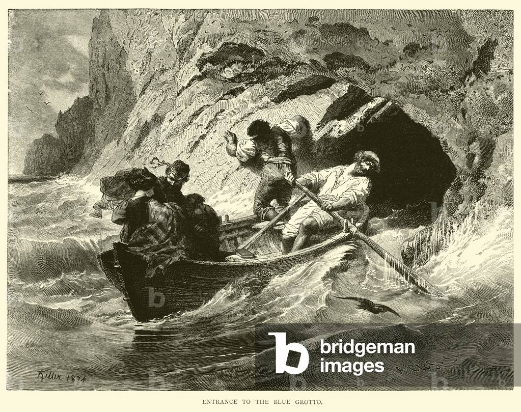 Entrance to the Blue Grotto (engraving)