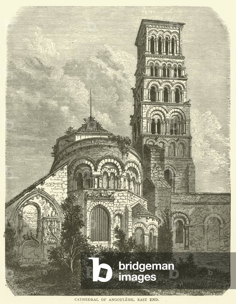 Cathedral of Angouleme, East End (engraving)