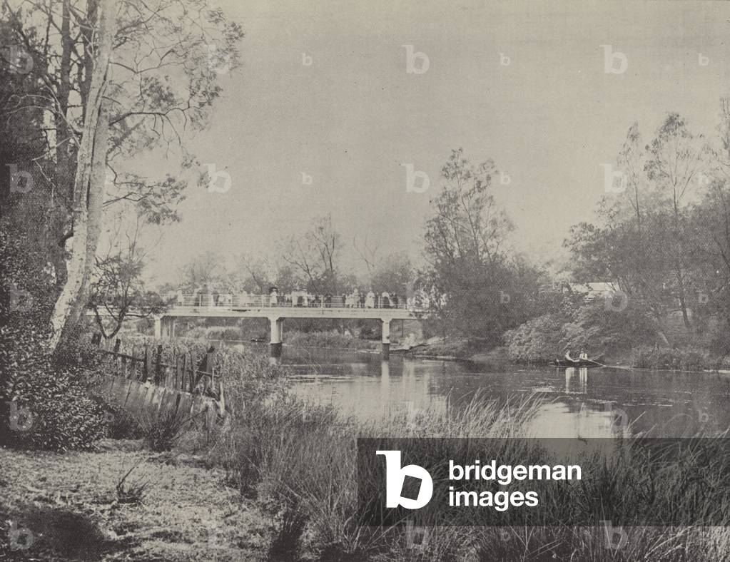 Undercliffe Bridge, Cook's River (b/w photo)