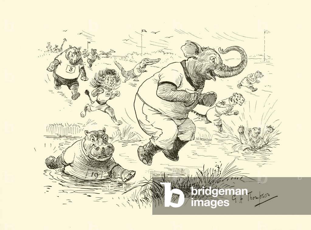 Les Animaux au Jeux Olympiques (litho)