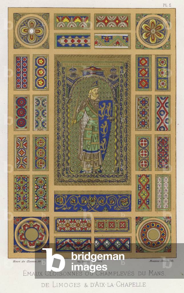 Emaux Cloisonnes ou Champleves du Mans, de Limoges and d'Aix-la-Chapelle (colour litho)