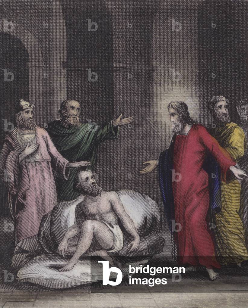 Illustration for Scripture History for the Improvement of Youth, c.1850 (coloured engraving)
