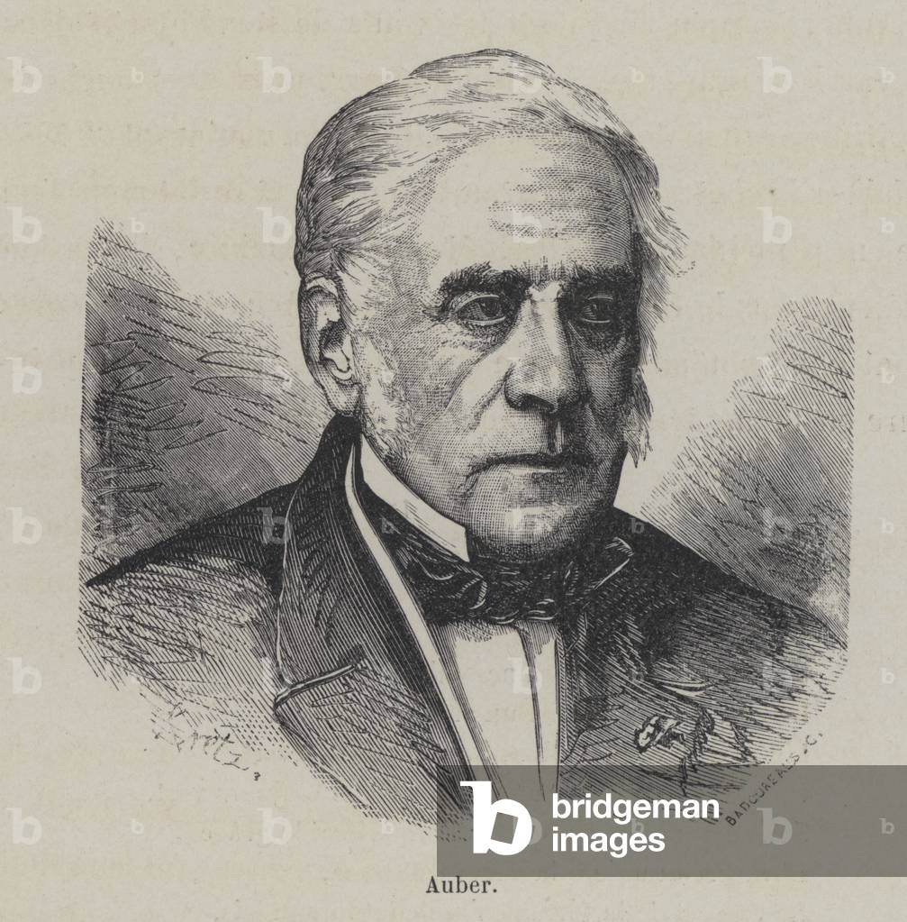 Daniel Auber, French composer (engraving)
