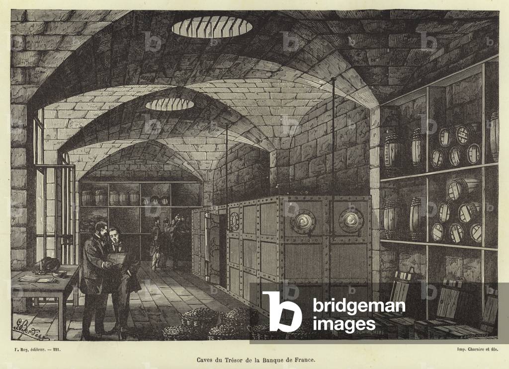 Vaults of the Banque de France (engraving)