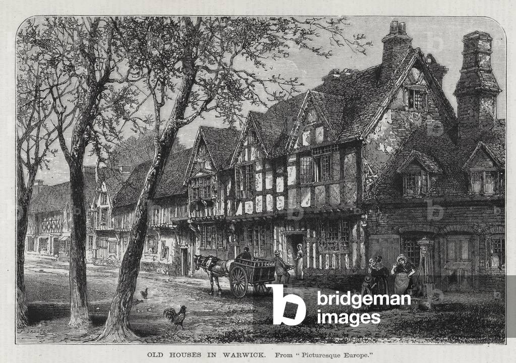 Old Houses in Warwick (engraving)