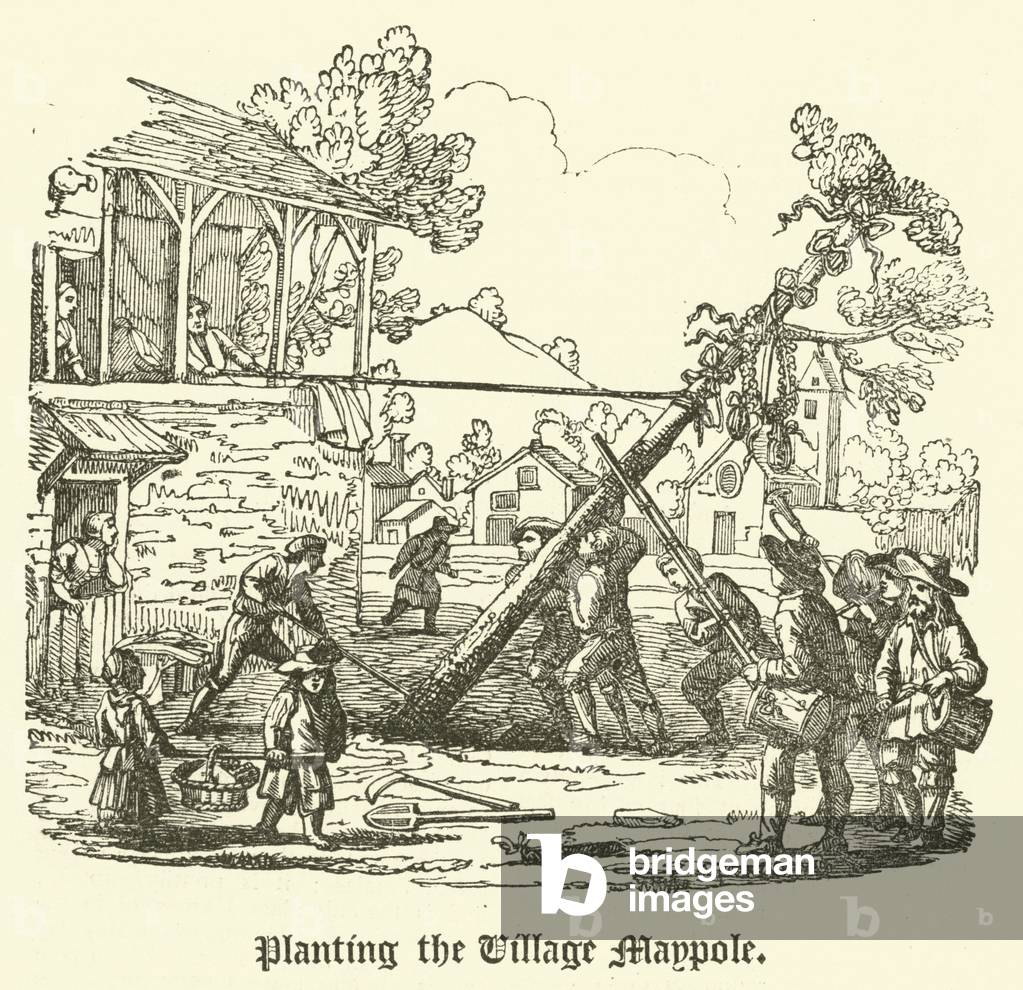 Planting the Village Maypole (engraving)