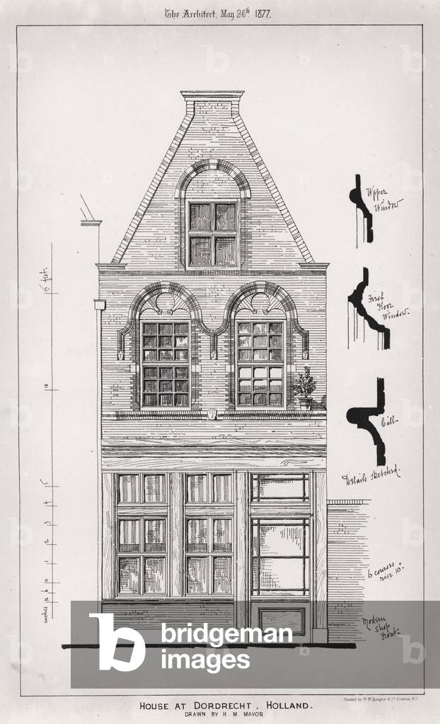 House at Dordrecht, Holland (engraving)