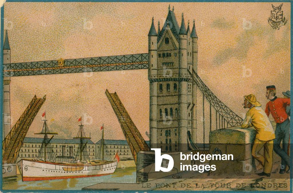 Tower Bridge, London (chromolitho)