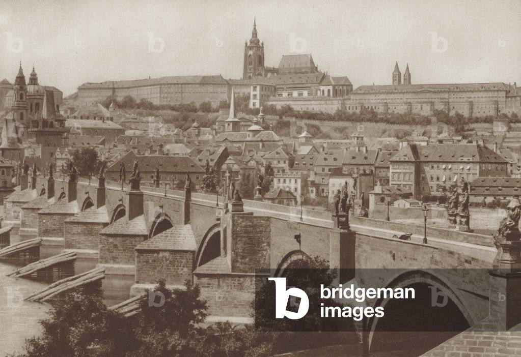 Prague, Czechoslovakia (b/w photo)