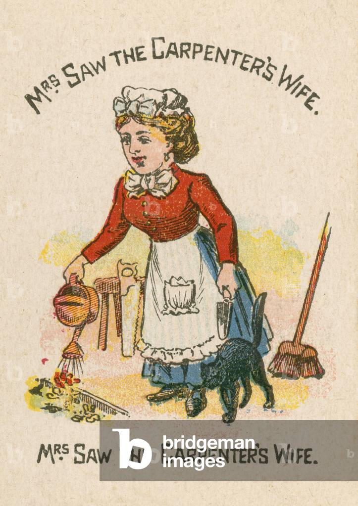 Mrs Saw the Carpenter's Wife (colour litho)