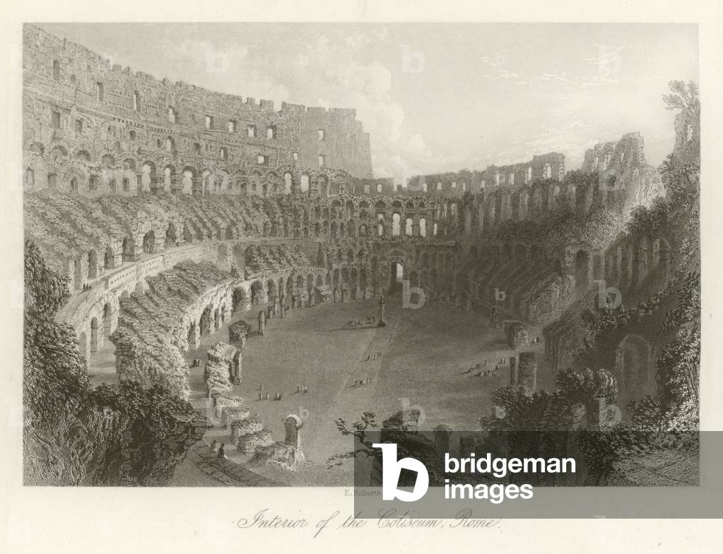 Interior of the Coliseum, Rome (engraving)