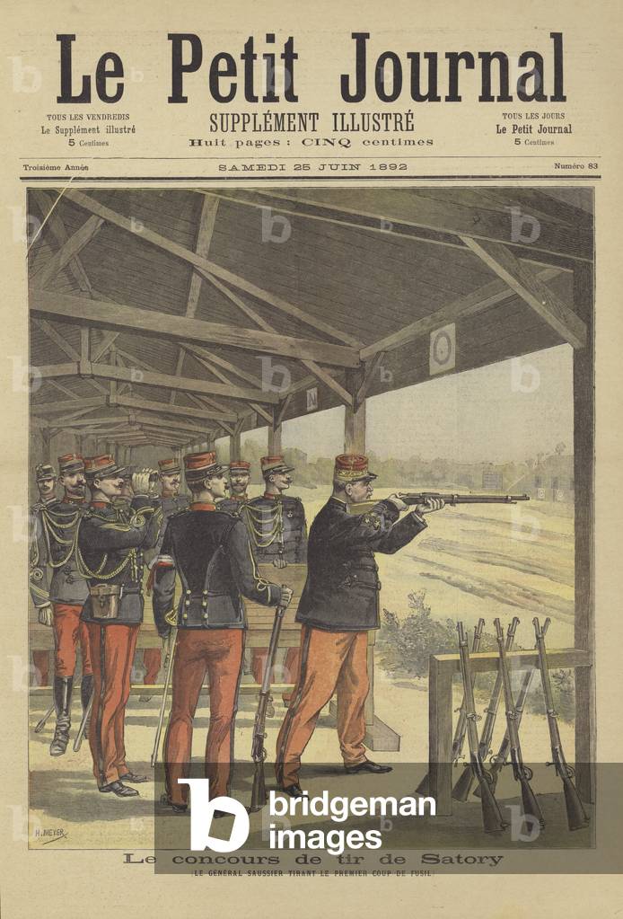 Rifle shooting competition at Satory (colour litho)