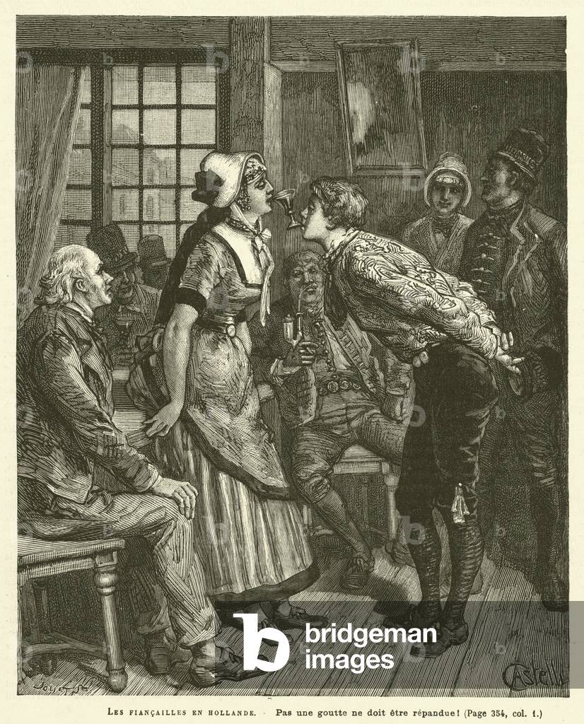 Les Fiancailles En Hollande (engraving)