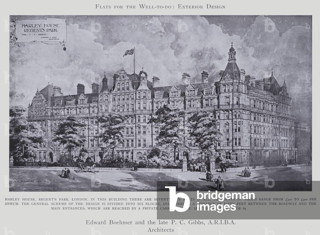 Edward Boehmer and the late P C Gibbs, Architects (litho)