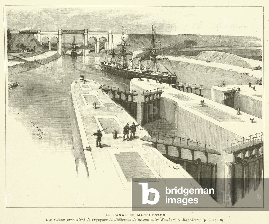 Le Canal De Manchester (engraving)