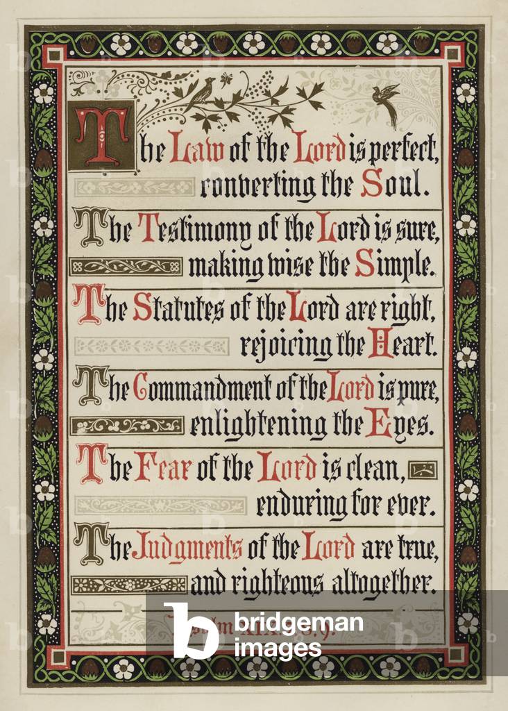 The Law of the Lord is Perfect (colour litho)