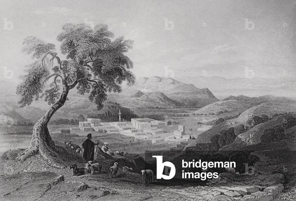 Nazareth, looking towards the Plain of Esdraelon (engraving)