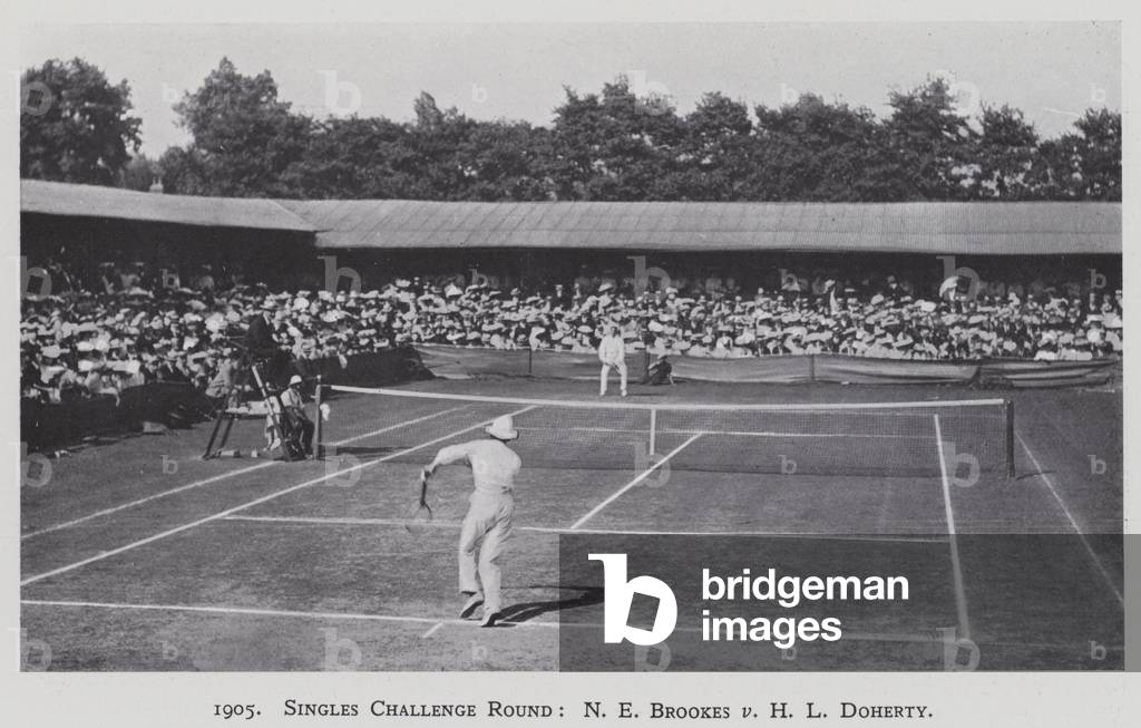 1905, Singles Challenge Round, N E Brookes v H L Doherty (b/w photo)