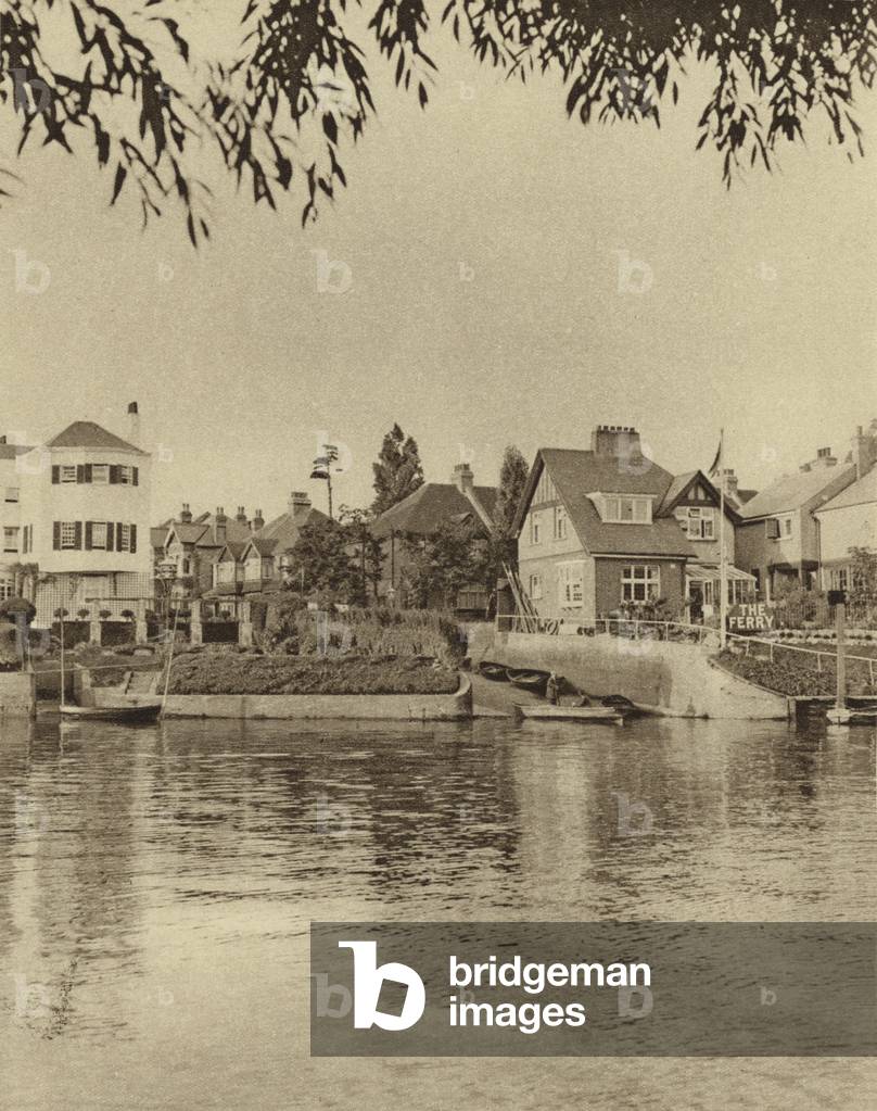 Its Only a Penny to Twickenham Town; the ferry that inspired a famous song (b/w photo)