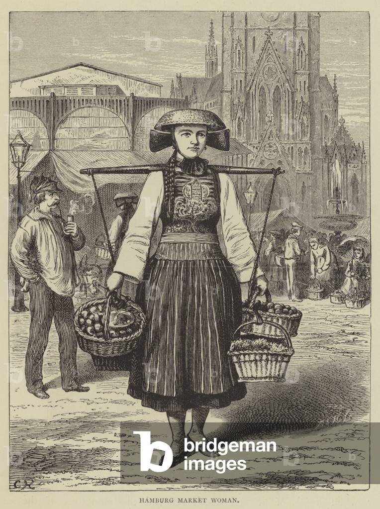 Hamburg Market Woman (engraving)